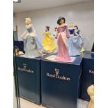 6 Royal Doulton limited edition figurines to include The Little Mermaid, Bell, Sleeping beauty, Snow