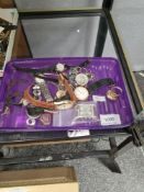 Tray of mixed watches to include Paul Joblin, Pulsar, Ingersoll, Seiko, Tissot, etc