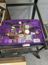 Tray of mixed watches to include Paul Joblin, Pulsar, Ingersoll, Seiko, Tissot, etc