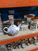 A quantity of Portmeirion kitchen and dinnerware to include an Oranges and Lemons pot