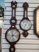 A Victorian Rosewood banjo barometer by A Silo, Londonderry