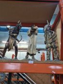 Three Leonardo resin figures of North American Indians
