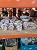 A quantity of Coalport "Indian Tree Coral" dinner and teaware