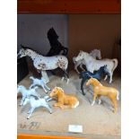 A Royal Doulton Appaloosa horse and others, mainly Beswick examples- light brown foal-broken