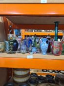 Mixed coloured glass ware some continental (19 in total approx)