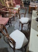 A pair of French Walnut side chairs, circa 1900