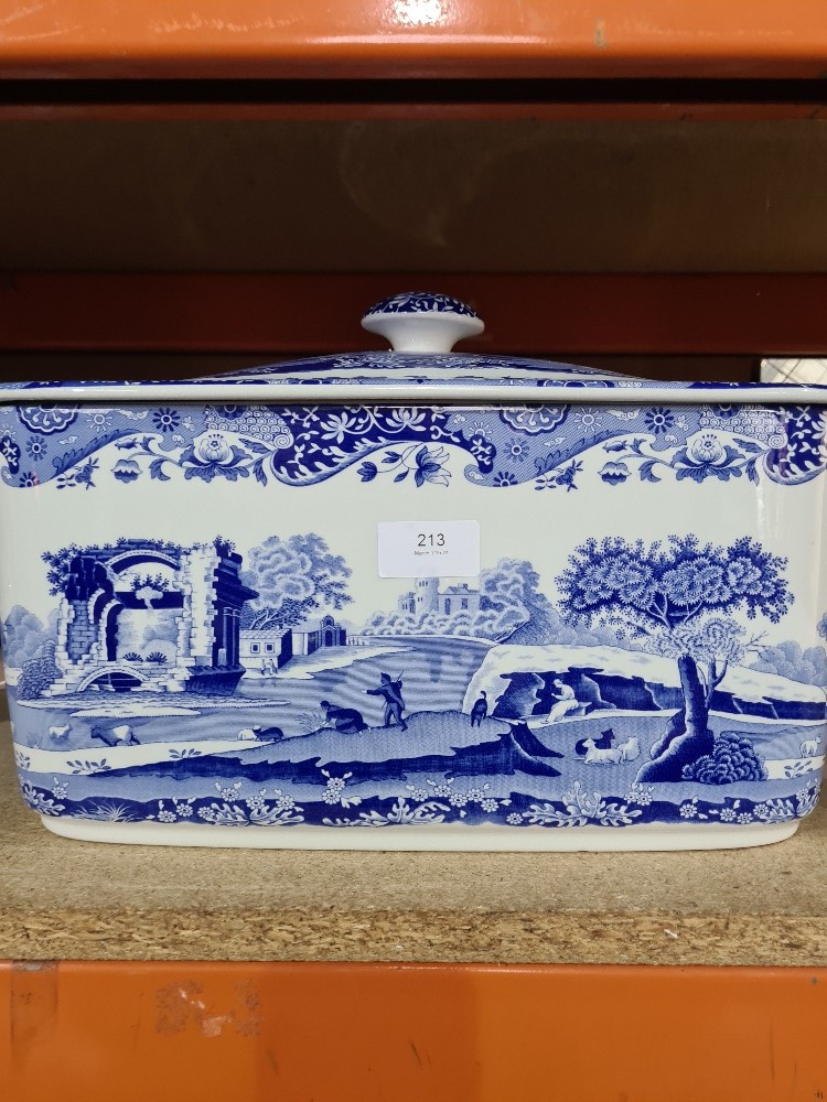 A modern Copeland Spode blue and white bread bin, 41cm - Image 2 of 4