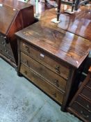 An old oak chest probably 1920s having 3 long drawers, 74cm