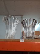 Two similar French glass vases probably 1950, the largest 24cm