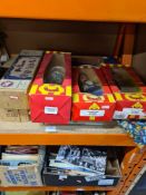 A selection of boxed Pelham Puppets including puppets like Humpty Dumpty and Poodle puppet etc