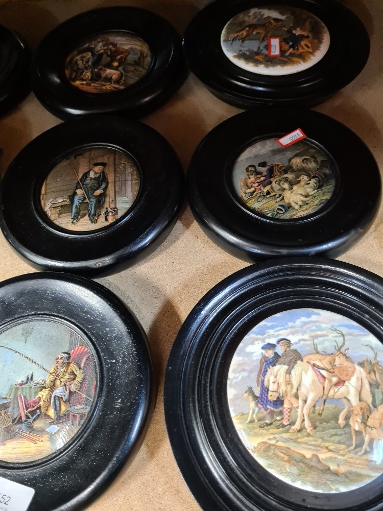 11 Framed Prattware pot lids to include "A letter from the Diggins" - Image 2 of 3