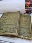 Two volumes of "The Thames from its Rise to the Nore" by J S Virtue and Co, with numerous engravings