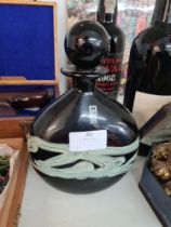 A Mdina decanter having swirl decoration