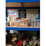 Glassware, a Royal Doulton coffee set of Coppice design and sundry