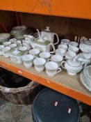 A quantity of Royal Doulton Sonnet teaware and a small quantity of Wedgewood Westbury teaware