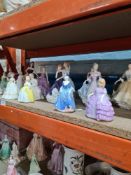 19 various Royal Doulton and Coalport figures of ladies