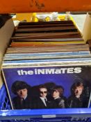 Two boxes of vinyl LP records, mixed genres