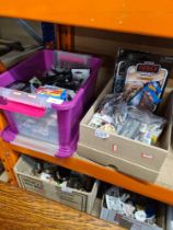 A selection of boxed Die Cast and some Star Wars figures and accessories, etc