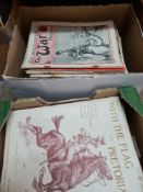 Two boxes of magazines relating to the Boer War and World War I, from the period