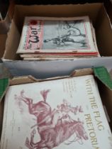 Two boxes of magazines relating to the Boer War and World War I, from the period