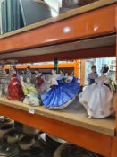 8 Royal Doulton figures of ladies to include Ascot and Harmony