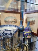 A selection of cloisonné, one in the form of a Pear and an oriental style bowl, etc