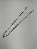 9ct yellow gold curblink chain, 57cm, marked 375, 11.4g