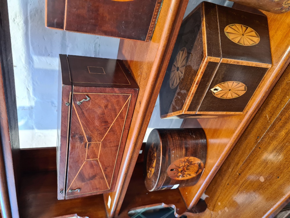 8 various tea caddies and boxes, mostly all inlaid some Tunbridge wear in style - Image 10 of 10