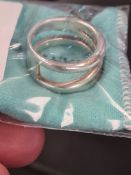 Asymetric Sterling silver ring, size O/P  marked Tiffany&Co 925, in pouch