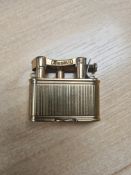 Vintage 9ct yellow gold Dunhill lighter, number 43752, hallmarked and marked 375, 4.5cm x 3cm