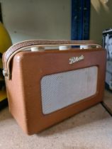 A vintage Roberts radio on swivel base
