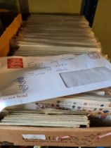 A small tray of First Day Covers, 1984 - 2016 and sundry postcards