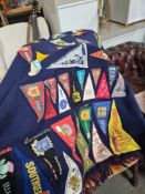 An old Scouting blanket, with pennants