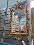 A reproduction Georgian style mirror and one other oblong mirror