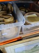 A quantity of vintage Denby in 2 plastic trays