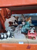 Cat figures, Dolphin figures and sundry