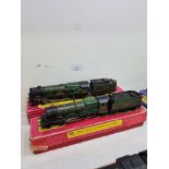 Hornby Dublo 2221 Cardiff Castle locomotive and tender and 2235 West Country locomotive Barnstable b
