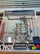 A Kinex Dragon's Drop Roller Coaster Shop display