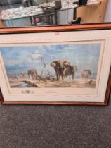 3 Limited Edition David Shepherd prints incl a large example depicting an Elephant
