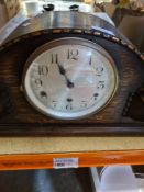 A selection of various mantle clocks slate and wood
