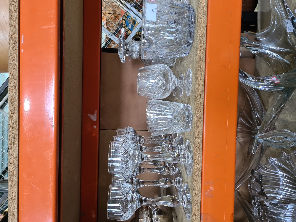 A quantity of glassware mainly drinking glasses including Dartington