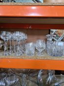 A quantity of glassware mainly drinking glasses including Dartington