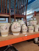 A quantity of Langley pottery vases (9)
