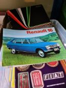 A small quantity of vintage car brochures mainly 70s?80s examples. Manufacturers including Fiat, DAF