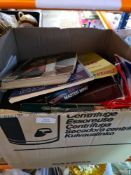 A selection of vintage games and ephemera, vintage annuals, some dated from 1930s, plus a box of mix