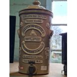 A circa 1900 stoneware water filter by The Atkins filter and Engineering Company Ltd