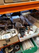A large selection of mixed ceramics including Poole, Doulton, etc, a selection of vinyl 7 inch & 12