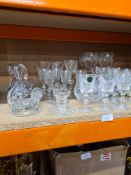 A selection of crystal glasses some marked Made in Scotland and Royal Doulton, including Sherry, Win