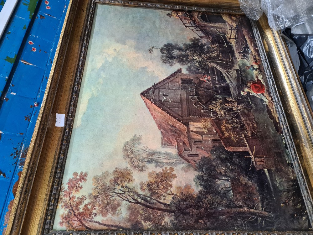 A large Constable style print, 1980s