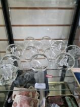 A selection of Wildlife Crystal paperweights by The Danbury Mint